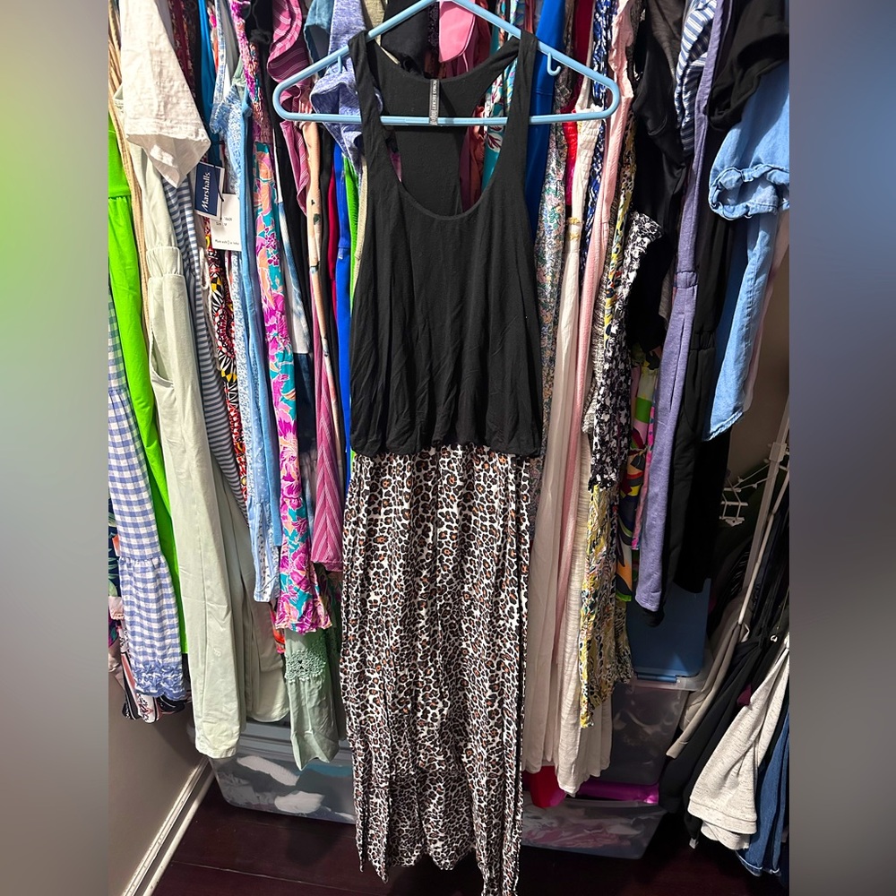 Victoria’s Secret black & leopard maxi dress